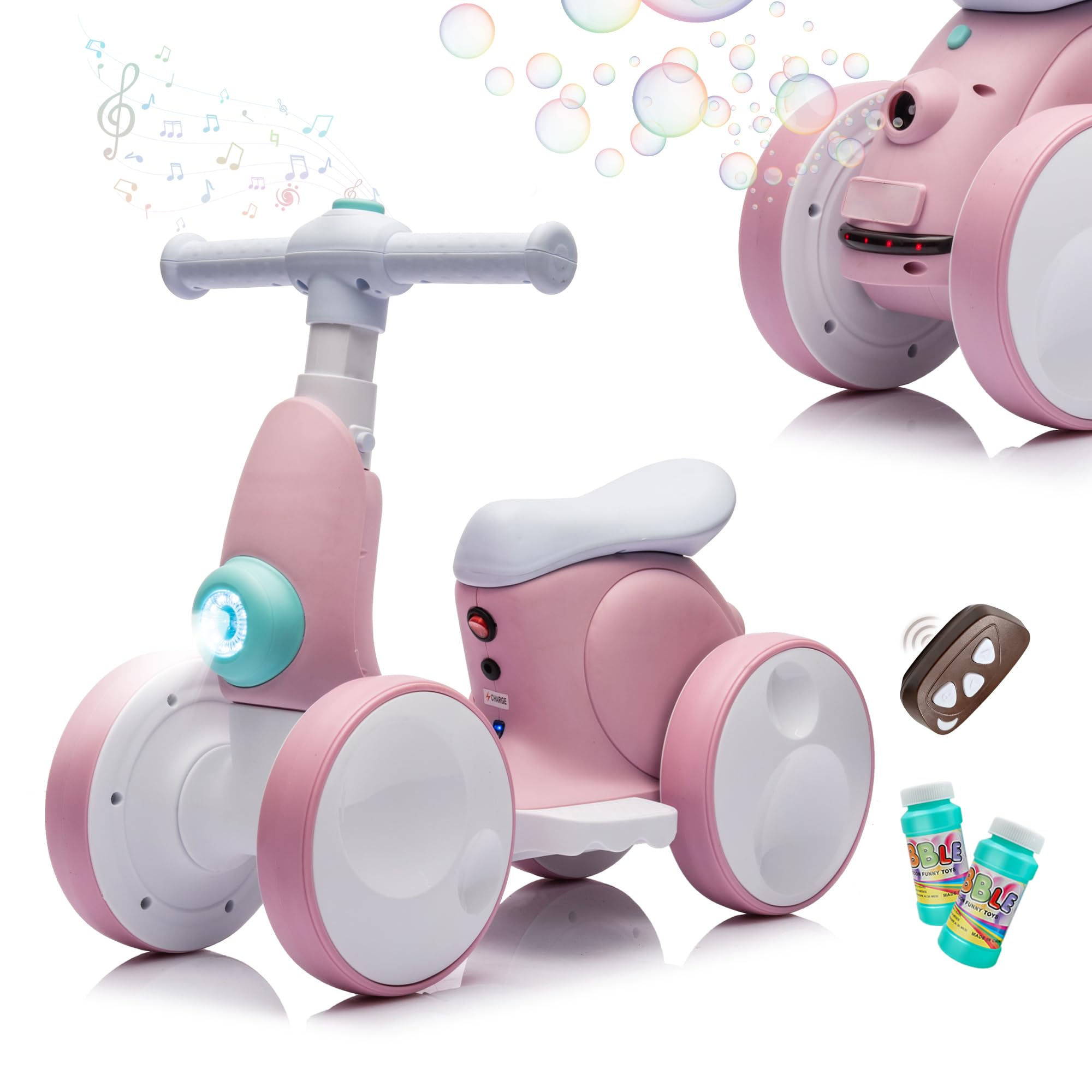 Amazon.co.jp: JoyRydz 6V ベビーバランスバイク バブルマシン付き 4